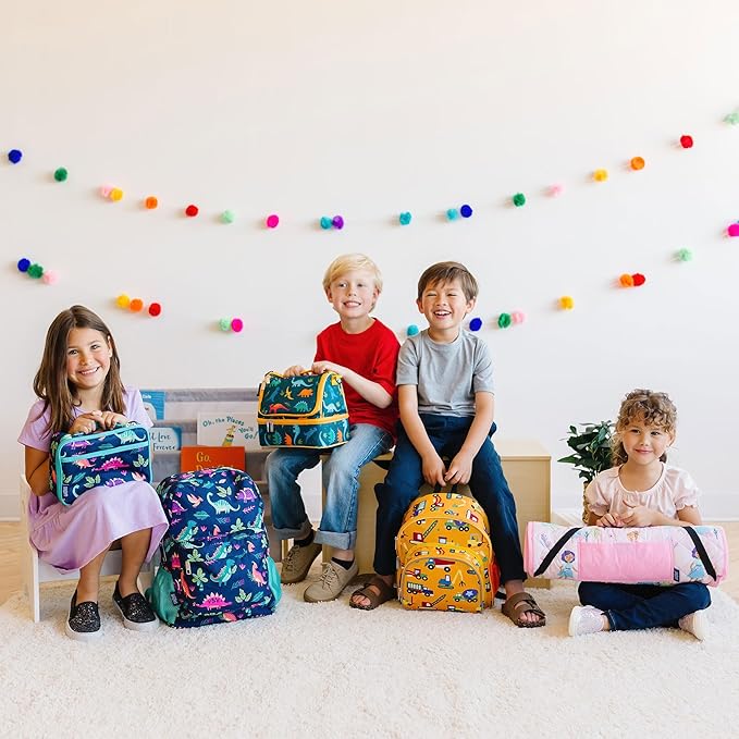 Wildkin Kids Insulated Lunch Box ??Durable and Reusable for School & Travel - Confetti Blue
