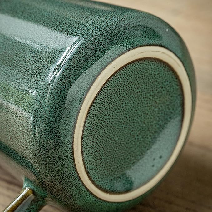 Extra Large Tall Coffee Mugs with Handle - Set of 2, 24 oz Ceramic, Dishwasher & Microwave Safe, Blue and Green