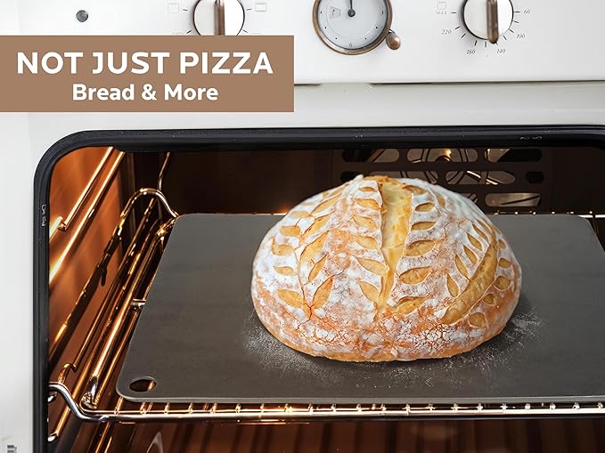 OLEEK Pizza steel Sheets for oven - Metal baking steels sheets for oven - Pizza steel 16x13.4 inches - Steel pizza stone for oven - Baking's steels pro pizza - Baking's stone for oven