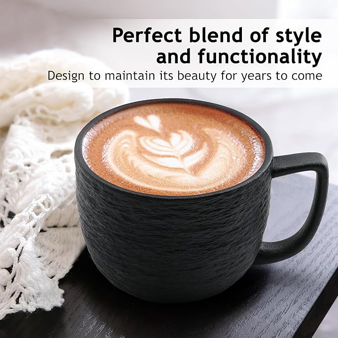 MIAMIO ??15 oz Coffee Mugs/Mug Set of 4 - Ceramic Mug for Coffee, Latte, Cappuccino, and Tea - Oasis Collection
