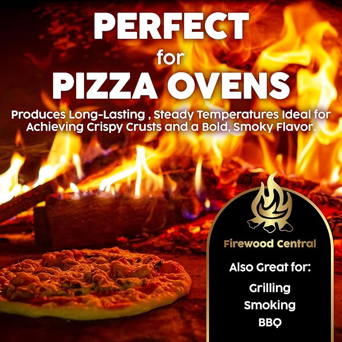 Firewood Central Kiln-Dried PA Oak ??8??Splits (Approx 39.5 lb) ??Bold Smoking Wood for Pizza Ovens, BBQ & Fire Pits ??Easy Light, Low Smoke, USA-Sourced