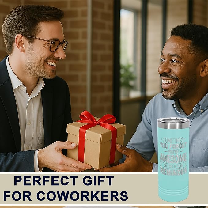 Spotted Dog Company Inspirational Tumbler, Inspirational Gifts for Men Dad Father Wife Sister Women, Birthday For Him Her, You?셱e Awesome Tumbler, Teacher Coworker Gifts 22oz Teal