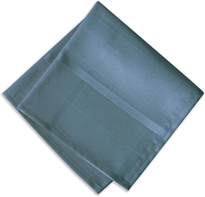 Newbridge 60 x 84 Inch Rectangle Fabric Tablecloth, Elegance Plaid, 100% Polyester, No Iron Soil Resistant Dining Room, Party and Banquet Table Cover, Solid Textured, Shadow Blue