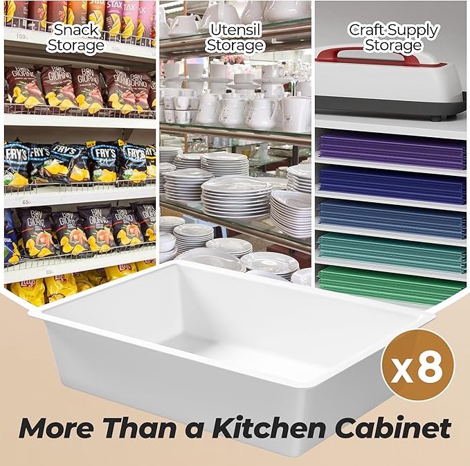 Kitchen Island Cart with Storage, Rolling Cabinet on Wheels, Compact Utility Side Table with 9.3" Top Shelf & 8 Removable Bins, Perfect for Small Kitchens, Apartments & RVs