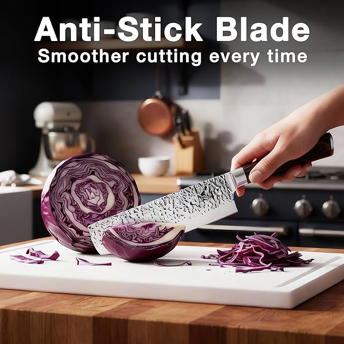 imarku Nakiri Knife,7 Inch High Carbon Stainless Steel Japanese Chef Knife,Razor Sharp Chopping Vegetable and Meat Cleaver Kitchen Knife with Ergonomic Handle,Christmas Gifts for Women and Men