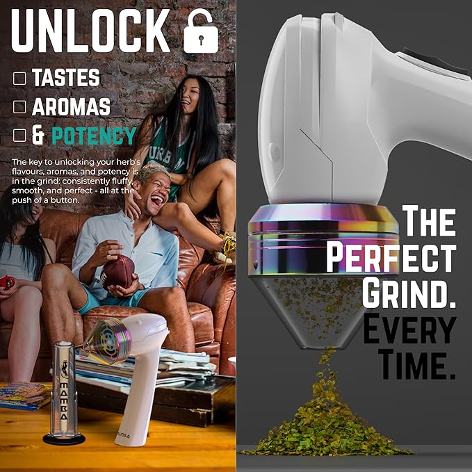Mamba Grinders Electric Spice Grinder for the Kitchen. Easy to Use USB Rechargeable Grinder, 2g White