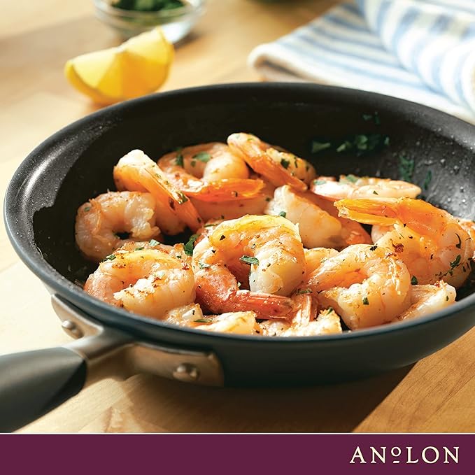 Anolon Advanced Home Hard Anodized Nonstick Frying Pan, 8.5 Inch ??Small Non Stick Egg Pan, Durable Nonstick Skillet - Moonstone