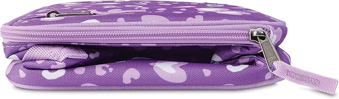 PackIt짰 Freezable Classic Lunch Box, Leopard Hearts Purple, Built with EcoFreeze짰 Technology, Reusable, Zip Closure With Zip Front Pocket and Buckle Handle, Designed for Fresh Lunch On the Go