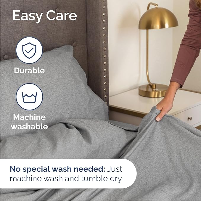 Cal King 6 Piece Sheet Set - Cooling & Breathable Bed Sheets - Hotel Luxury Bed Sheets for Women, Men, Kids & Teens - Deep Pockets - Easy Fit - Soft and Wrinkle Free - Cal King Heathered Grey Sheets