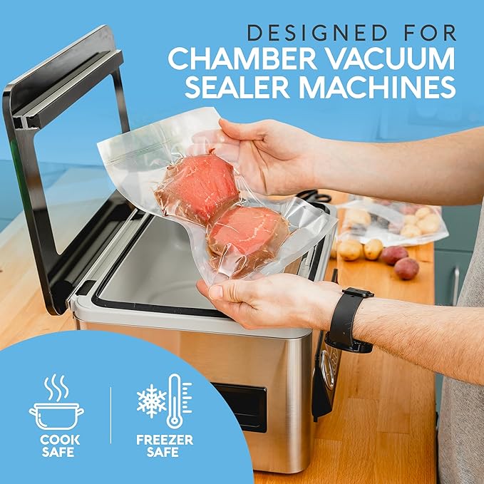 Avid Armor Chamber Vacuum Sealer Bags ??Heavy Duty, BPA-Free, Pre-Cut Chamber Vacuum Bags for Food Preservation, Freezer Storage, Sous Vide and more, 1000/Pack (6x12) ??Multi-Use Vacuum Bags