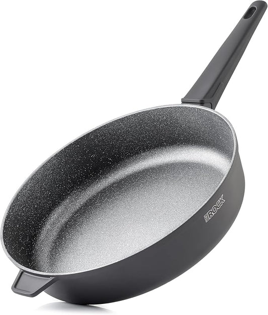 THE ROCK SOHO 12.5-Inch Nonstick Frying Pan ??Compact for Urban Kitchens, Nothing Sticks, Never Warps, Lasts Longer, Oven & Dishwasher Safe, Black