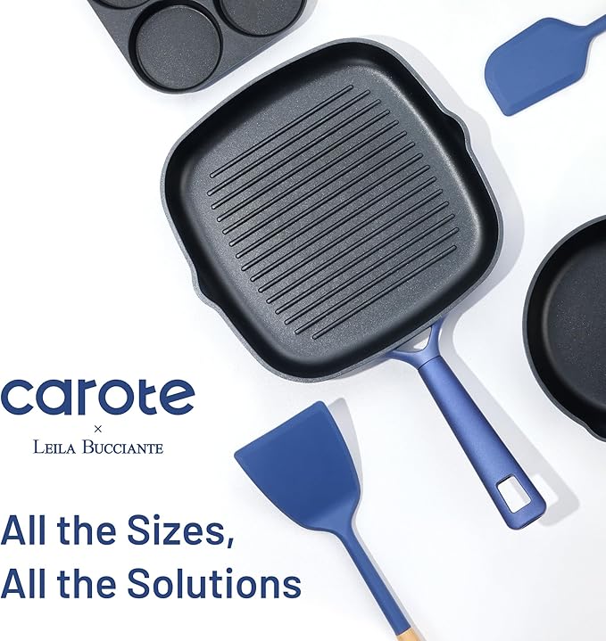CAROTE 31PCS Pots and Pans Set, Nonstick Cookware Set Kitchen Non Stick Induction Cookware Non-toxic Granite Cooking set