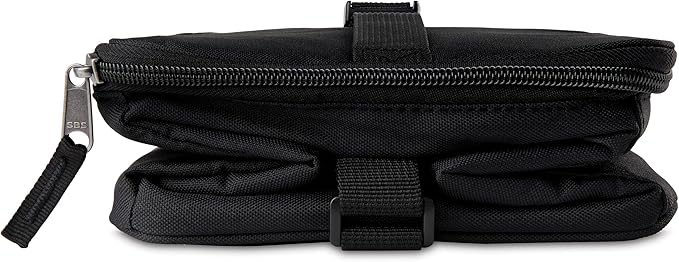 PackIt짰 Freezable Essential Cooler, Black, Built with EcoFreeze짰 Technology, Fully Freezable, Collapsible, Reusable, With Removable Crossbody Strap, Top Clip Handle, Designed for Fresh Office