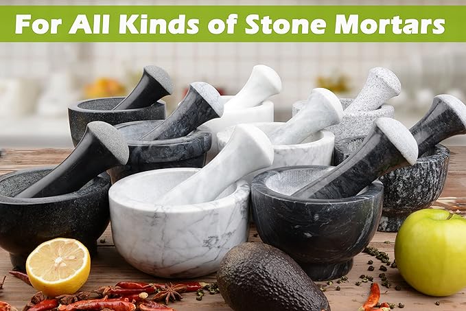 Tianman Marble Replacement Pestle 5.9" Length Polished, Use Pestle on Both Ends (Only Pestle Mortar Not Included) (Black Marble Polished)