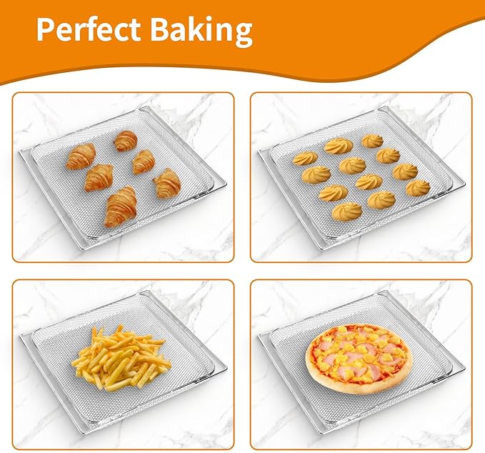 Air Fryer Oven Basket Replacement Baking Trays for Ninja Foodi DT251 DT201 Series Air Fryer Oven, Mesh Basket竊똀ir Fryer Accessories for Ninja Foodi 10-in-1 Smart XL Air Fry Oven