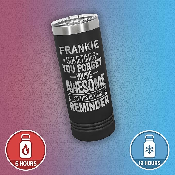 Personalized Inspirational Tumbler, Inspirational Gifts for Men Dad Father Wife Sister Women, Custom Birthday For Him Her, Customized You?셱e Awesome Tumbler, Teacher Coworker Gifts 22oz Black