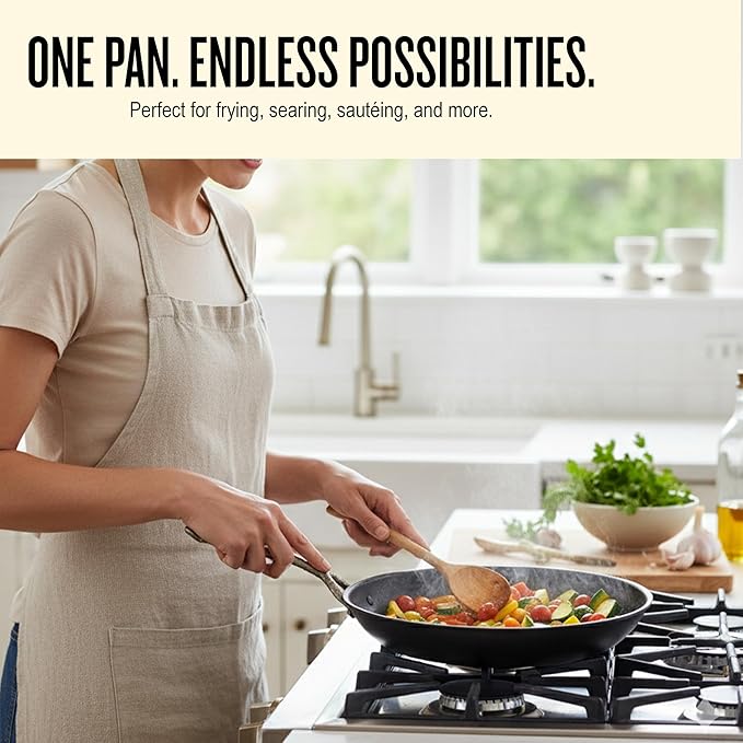 Alva Artist 9.5??Carbon Steel Frying Pan ??Naturally Nonstick, Chemical-Free (No PTFE, PFOA, PFAS), Induction-Ready & Oven-Safe, Built for Lifetime Durability, Pro-Level Heat Control, Belgian Design