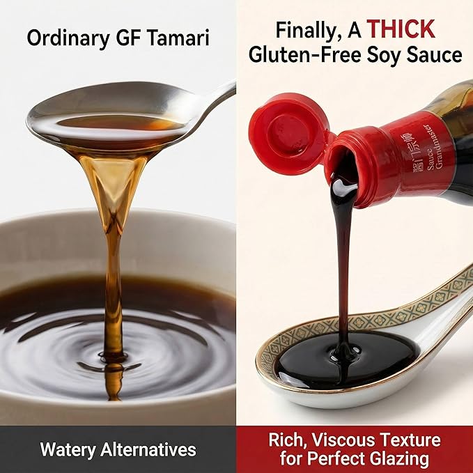 Gluten-Free Mushroom Dark Soy Sauce ??Pure Artisan, Naturally Brewed Chinese Soy Sauce, Non-GMO, No Wheat or MSG, Rich Umami for Stir-Fry, Braising & Marinades, 8.5 fl oz ??Sauce Grandmaster
