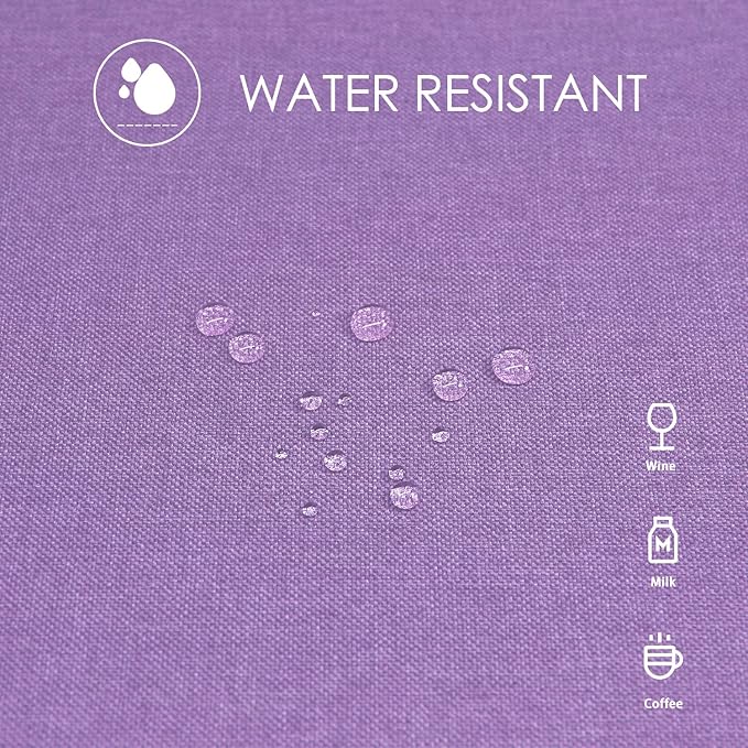BALCONY & FALCON Table Cloth for 6 Foot Rectangle Tables ??Waterproof, Wrinkle-Free Farmhouse Tablecloth for Dining, Kitchen, Wedding, Baby Shower & Spring Holiday Gatherings (Lavender, 55" x 95")