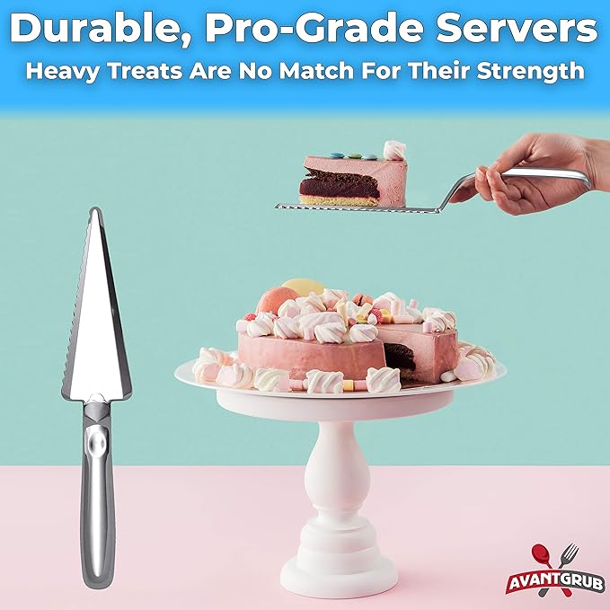 Heavy Duty, Recyclable 10" Dessert Servers 12 Pack. Perfect for Serving Pie, Cake and Pizza. Best Disposable Plastic Cutters for a Wedding or Birthday Party. Great Shovel Slicers for Catering Events