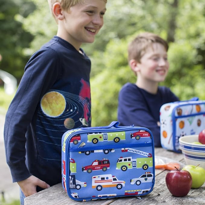 Wildkin Kids Insulated Lunch Box ??Durable and Reusable for School & Travel - Heroes