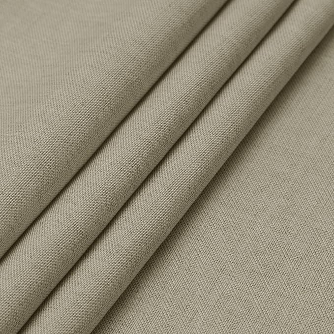 Easy-Going Faux Linen Waterproof Spill-Proof Tablecloth Stain Resistant Round Table Cloth Wrinkle Free Decorative Fabric for Kitchen, Dining, Party, Weddings, Restaurants (60 in-Round, Khaki)