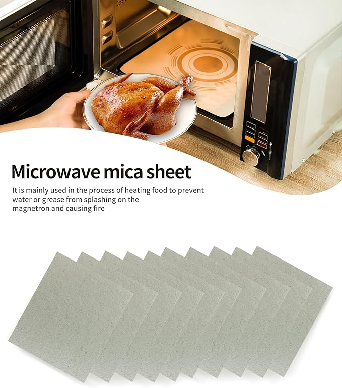 10 PCS Waveguide Cover, Universal Mica Sheet for Microwave Oven, Free Cutting According to The Required Size, 150X120mm, 10 Pack