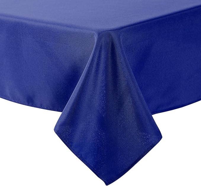 Cupuamon Square Tablecloth 90x90 inch Washable Polyester Fabric Table Cloth for Wedding Party Dining Banquet Decoration（90x90,Royal Blue）