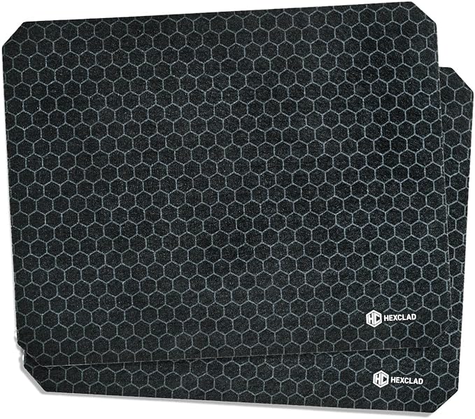 HexClad 2-Piece Dish Drying Mat Set Made of Absorbent Fabric that Holds up to 8oz of Liquid, Ultra-Thin Design for Fast Drying, Waterproof and Non-Slip Backing, Cut for a Universal Fit that Won?셳 Fray