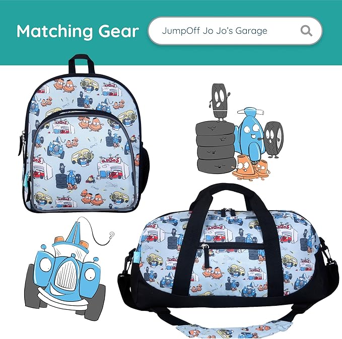 Wildkin JumpOff Jo Insulated Lunch Box ??Durable, Reusable for Kids ??Jo's Garage