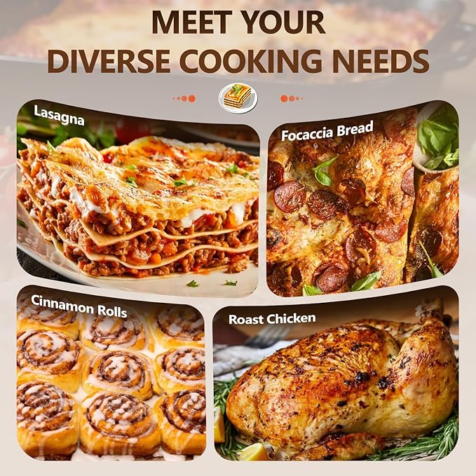 Cast Iron Detroit Pizza Pan - 9x13 Inch Pre-Seasoned Deep Baking Dish for Casserole, Focaccia, Lasagna