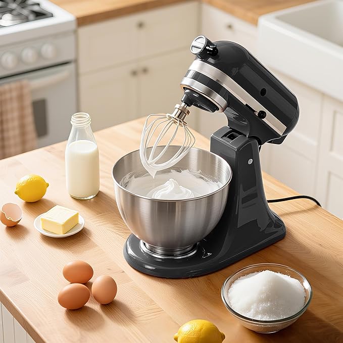 3-Piece Set Mixer Accessories for KitchenAid 4.5QT Tilt-Head Stand Mixers, Stainless Steel K45WW, Enameled K45DH & Enameled K45B, All Dishwasher Safe(Machine/Mixer Not Included)