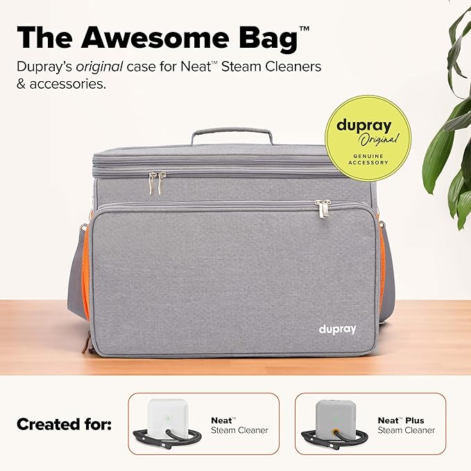 Dupray Neat Steam Cleaner with 18-Piece Kit ??(Neat with the Awesome Bag) Powerful, chemical-free cleaning for floors, cars, tiles, grout, and more. *Kills 99.9% of Bacteria & Viruses