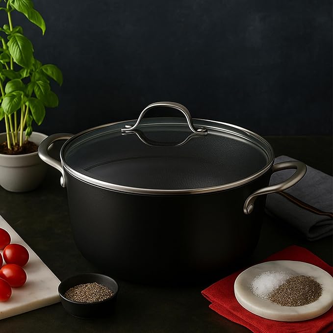 Cuisiland 7QT/11.5'' Honeycomb Cast Iron Casserole with Lid ??Non-Stick Dutch Oven Pot, Stainless Steel Handles, Oven Safe, Classic Cast Iron Heat Retention