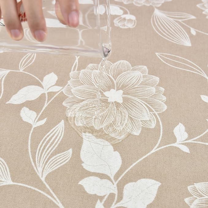 LOHASCASA Heavy Duty Vinyl Oilcloth Tablecloth PVC Waterproof Plastic Wipeable Spillproof Peva Tablecloth for Spring Outdoor Camping Picnic Square 54x54 Inch