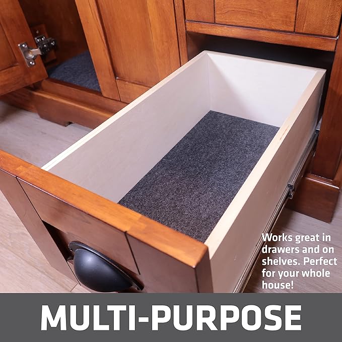 Drymate Premium Under Sink Mat, Waterproof Cabinet Protection Mats for Kitchen & Bathroom, Absorbent Shelf Liners, Slip-Resistant, Non-Adhesive, Machine Washable (USA Made)(24?쓝29??(Charcoal)