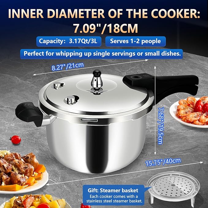 Pressure Cooker Stainless Steel ollas de presi처n para cocinar stovetop small pressure cookers 3qt olla de presion rice cooker mini pressure cookers