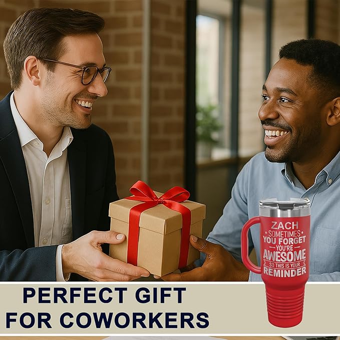Personalized Inspirational Tumbler, Inspirational Gifts for Men Dad Father Wife Sister Women, Custom Birthday For Him Her, Customized You?셱e Awesome Tumbler, Teacher Coworker Gifts 40oz Red