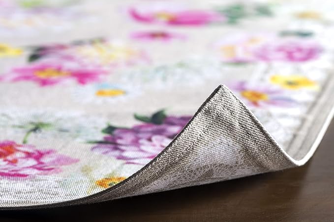Maison d' Hermine Placemats Set of 4 100% Cotton Washable Cloth Place Mats, Reusable Table Mats for Kitchen Dining Decoration, Party, Restaurant Spring/Summer (Sweet Rose Lavender - Lush, 13" x 19")