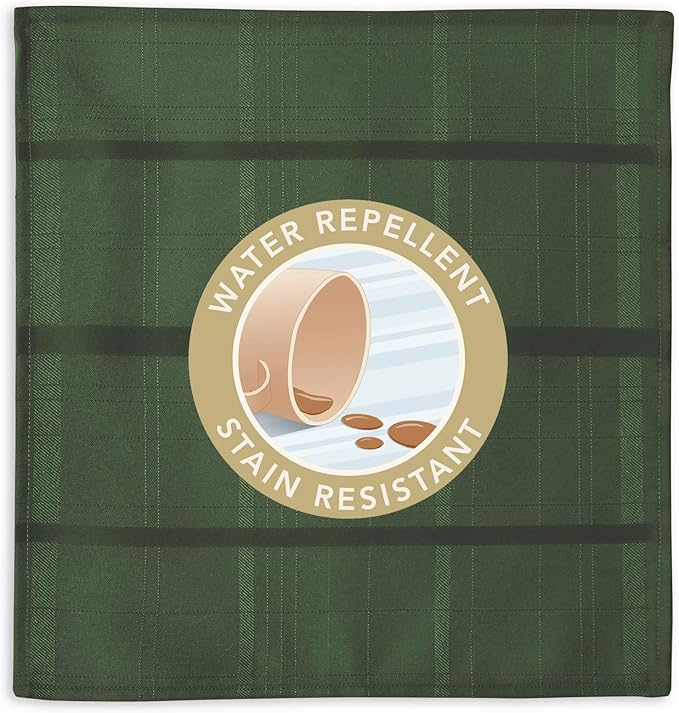 Newbridge 60 x 144 Inch Rectangle Fabric Tablecloth, Elegance Plaid, 100% Polyester, No Iron Soil Resistant Dining Room, Party and Banquet Table Cover, Solid Textured, Hunter Green