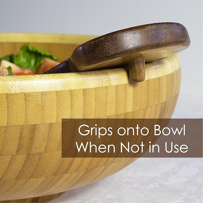 TB Home Salad Hands ??Acacia Wood Salad Serving Utensils for Tossing & Serving