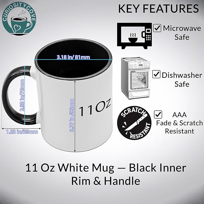 Personalized Coffee Mug | Custom Photo, Text, or Logo Cup (11oz, Black Rim, Inner, and Handle) |Dishwasher & Microwave Safe |Unique Gift for Men & Women ?밫aza Personalizada