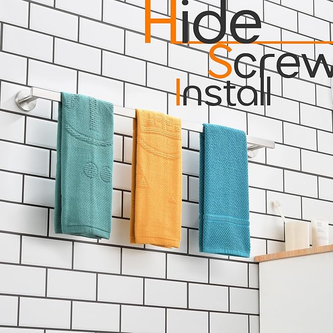 32 Inch Bathroom Towel Bar Bath Towel Rack Kitchen Towel Holder Long Towel Rails Wall Mounted SUS304 Stainless Steel Brushed Nickel AN4001BR-L32