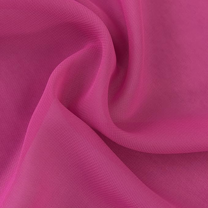 flohar 12Pack 9ft Chiffon Table Runner 14x108 Inch Sheer Romantic Table Runner for Wedding Birthday Party Bridal Shower Outdoor Decoration-Fuchsia