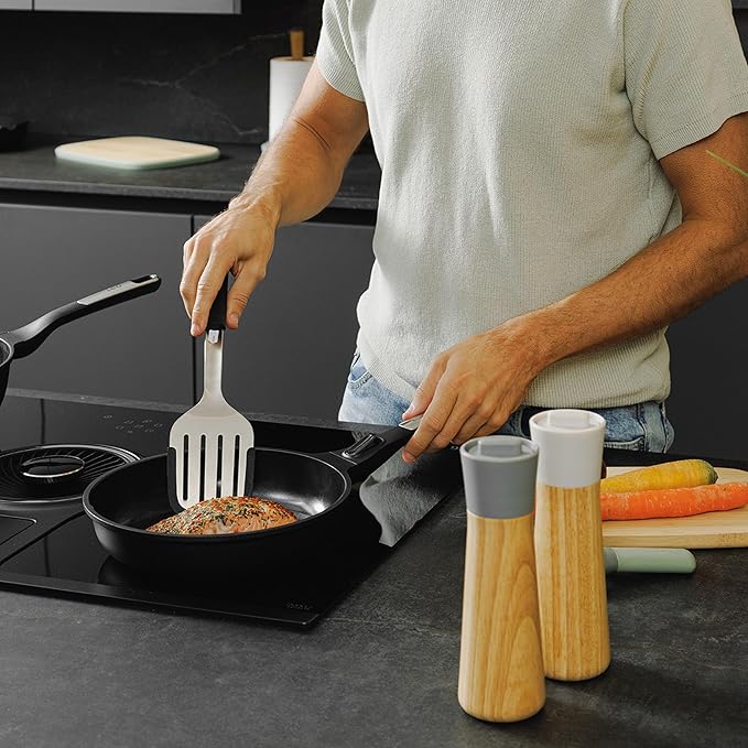 BergHOFF Phantom 3Pc Nonstick Ceramic Frying Pan Set Detachable Handle Recycled Cast Aluminum CeraGreen Non-toxic Coating Induction Pan Oven-to-table Cookware Full Disk