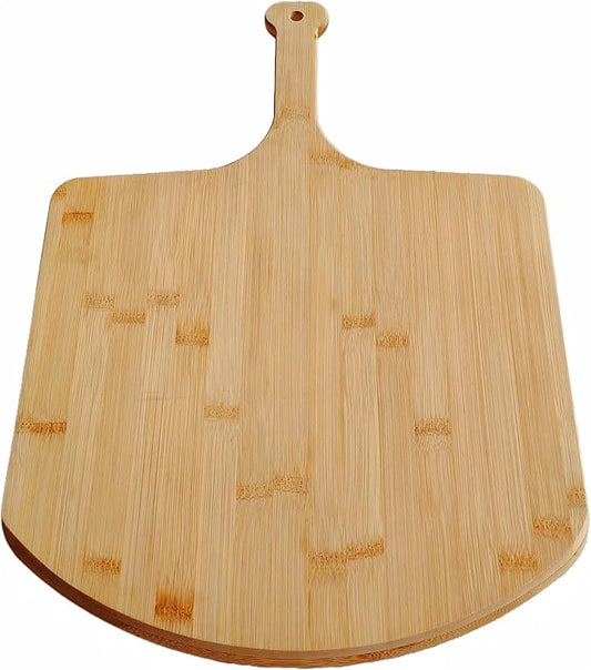 SWEIBIAI Bamboo Pizza Board 12inch Pizza Cutting Board Wood Pizza Peel Pizza Serving Board For Kitchen Charcuterie Board, Natural