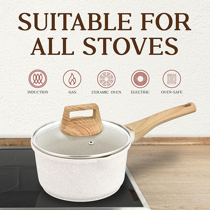 Bakken-Swiss 20-Piece Kitchen Cookware Set ??Granite Non-Stick ??Eco-Friendly ??for All Stoves & Oven-Safe
