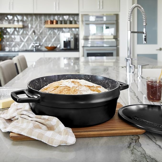 All American 1930 - Dutch Oven - The Saucier Set, Black Onyx - 5.5qt Capacity - Perfect for Sauces, Soups & Simmering - Non Stick & PFAS Free - Made in the USA