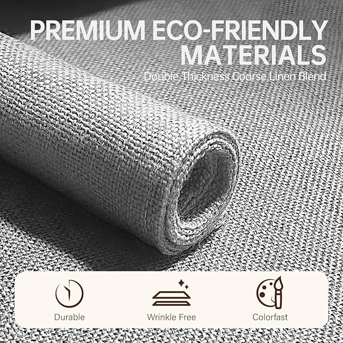 Blue Forest | Rectangular Faux Linen Placemats Set of 4 | Dual- Layered Thickened for Durability | Heat Resistant | Machine Washable | Wrinkle Free for Easy Care Indoor/Outdoor Use - Cream Beige