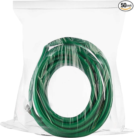 [ 50 COUNT ] Extra Large Jumbo Resealable Bags 10 Gallon ??2 Mill Thick Storage Bags ??Great for Travel, Food, Storage & Organization - ZIPPER TOP ??Pack of 50 Bags??Size 24 x 24 Inches